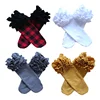 Wholesale Children Boutique Cotton Socks Kids Multi Colors Christmas Sock Baby Girl Ruffled Socks