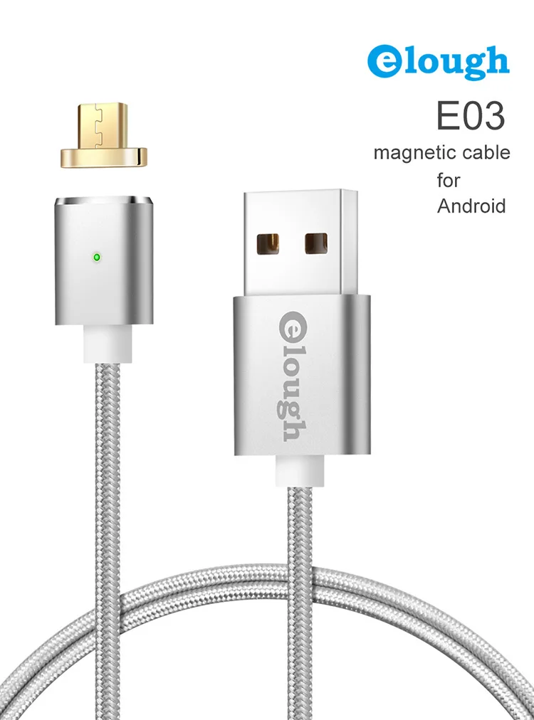 Elough E03 Micro Usb电缆磁性充电器小米华为android手机快速充电磁体microusb数据线线材 Buy 磁性电缆 微型usb电缆磁性充电器 磁铁microusb数据线线材