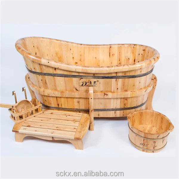 Kx Spa Deep Soaking Tub Wood Folding Portable Bathtub Buy Folding