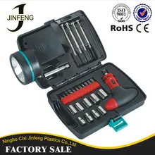 Perfect portable household with flashlight carrying case american tool kit