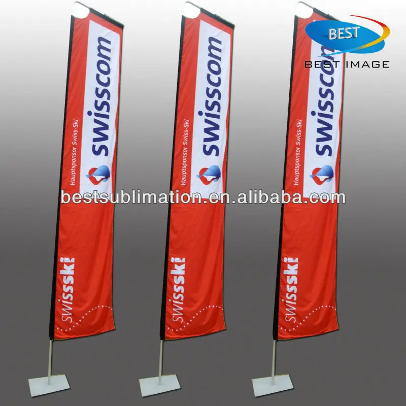 Outdoor Advertising Rectangular Feathers Flags Beach Flag For Sale