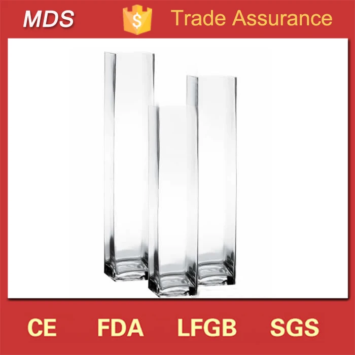 Wholesale Tall Square Glass Vases Flower Wedding Centerpieces Buy