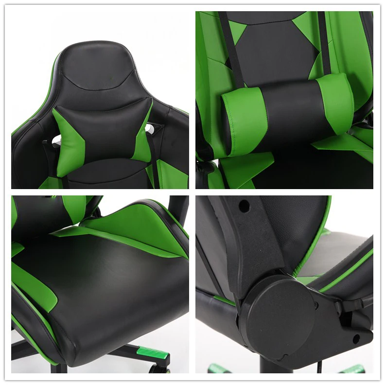 Green Leather Steelseries Computer Gaming Chair For Gamer Buy Green
