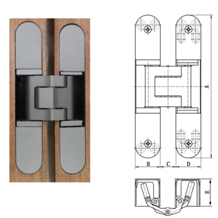 Germany H Type 180 Degree Hidden 3d Adjustable Invisible Heavy Swing
