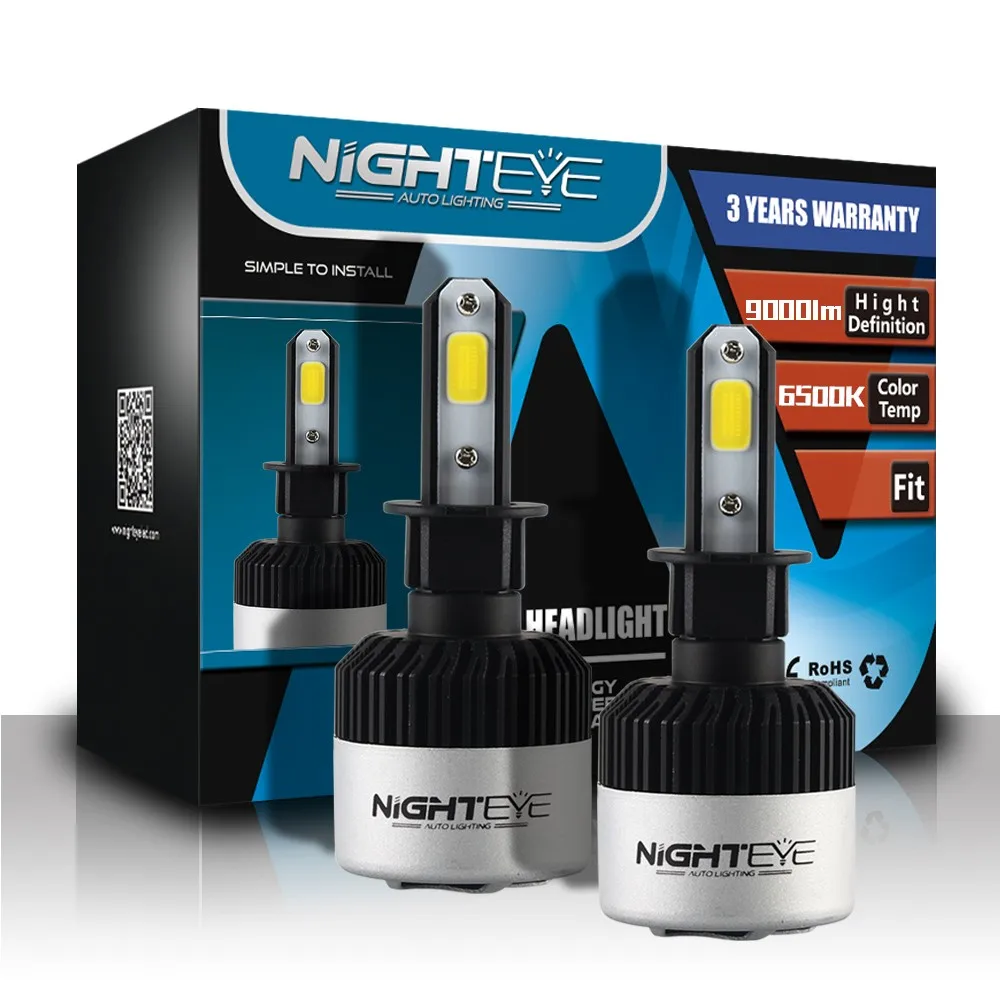 Nighteye A315-S2 C6 cob 36w 8000lm h4 9005 H1 H7 9006 HB4 car led headlight 9003/HB2/P43t auto light led headlight bulbs