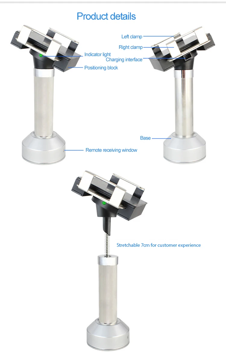 Adhesive or screw mounting stainless steel metal sound and light tablet alarm