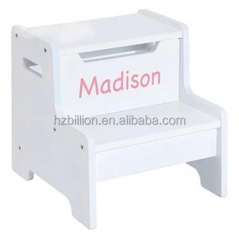 Fashion White Kids Wooden Step Stool Children Furniture Fashion White Kids Wooden Step Stool