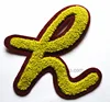 custom embroidery chenille fabric letter patches no minimum
