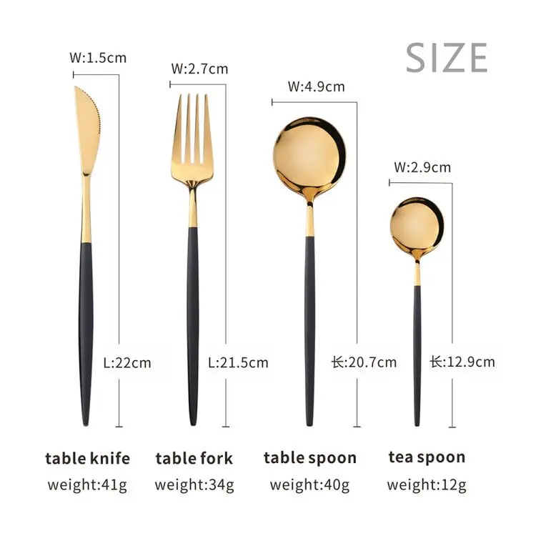 Gold Plate Cutlery Set