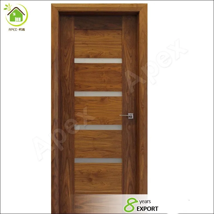 Red Oak Solid Wood Interior Doors Prehung Contemporary 5 Lite Mist