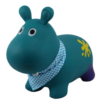 Pvc Inflatable Hippopotamus Toy Wearing A Scarf For Children Hopping ...