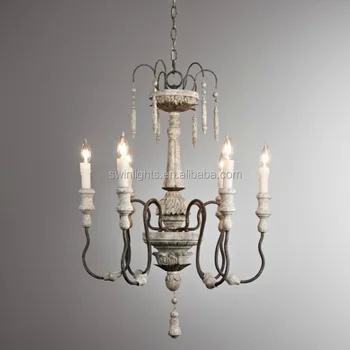 Made In China Old Style Lighting Vintage Wood Chandelier 6 Lights Iron Hanging Lamp Indoor Bedroom Made In China Old Style Lighting Vintage Wood Chandelier 6 Lights Iron Hanging Lamp Indoor Bedroom