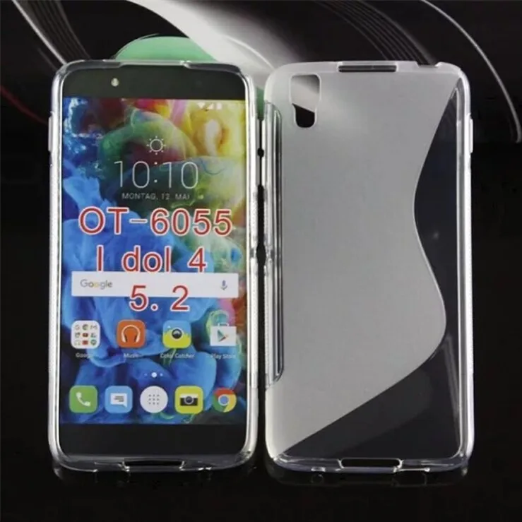 TPU Cell Case cover For Alcatel One Touch Idol 4 OT-6055 Soft Silicon Gel Covers