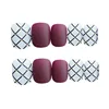 ZK-AN544 Wholesale Mesh Short Shaped Wind Red Fake Nails 24PCS Artificial Fingernails