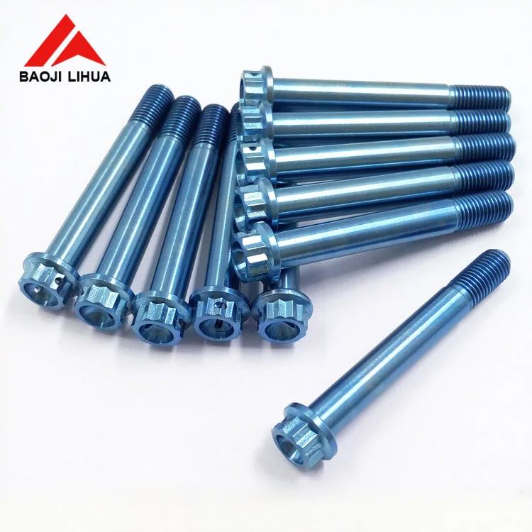 Competitive price Gr5 12 point flange screws titanium rim wheel bolt