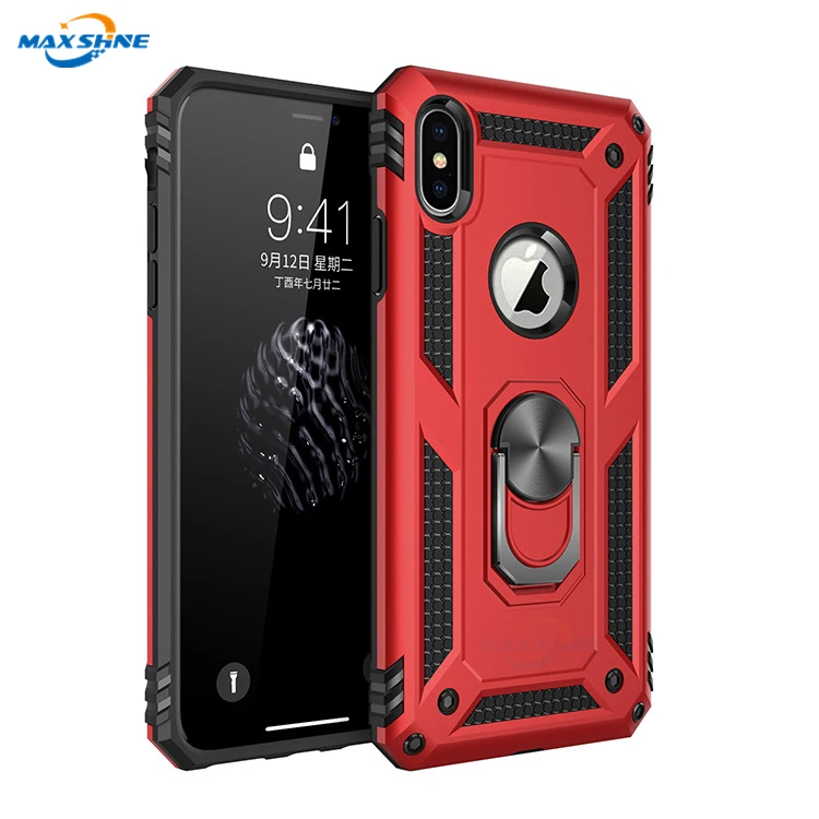 Maxshine Shockproof For Iphone X Xr Xs Max Case , Magnetic Tpu Pc Phone Case For Samsung S8 S9 S10 S10e S10 plus