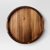 Round Acacia Hotel Serving Tray Factory Solid chips Tray