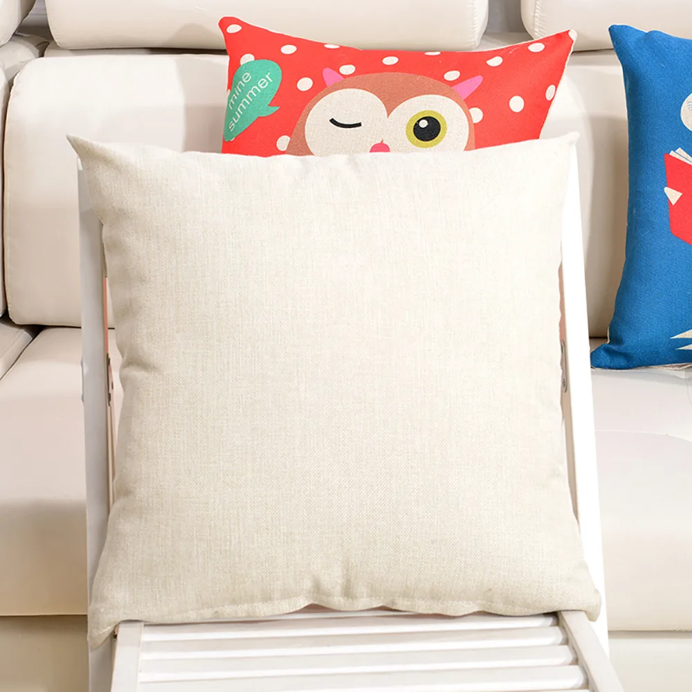 Wholesale Plain Linen Pillow Covers Decorative Home Bed Cushion