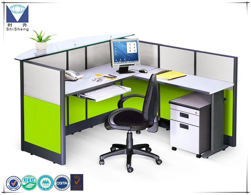Single Seat Melamine Office Receptionist Cubicle Workstation Office Receptionist Cubicle Workstation