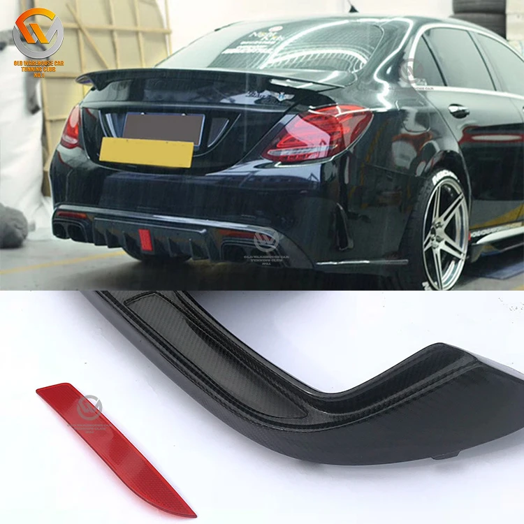 B Style Rear Bumper Panel Diffuser With Led And Exhaust Tip Fits C