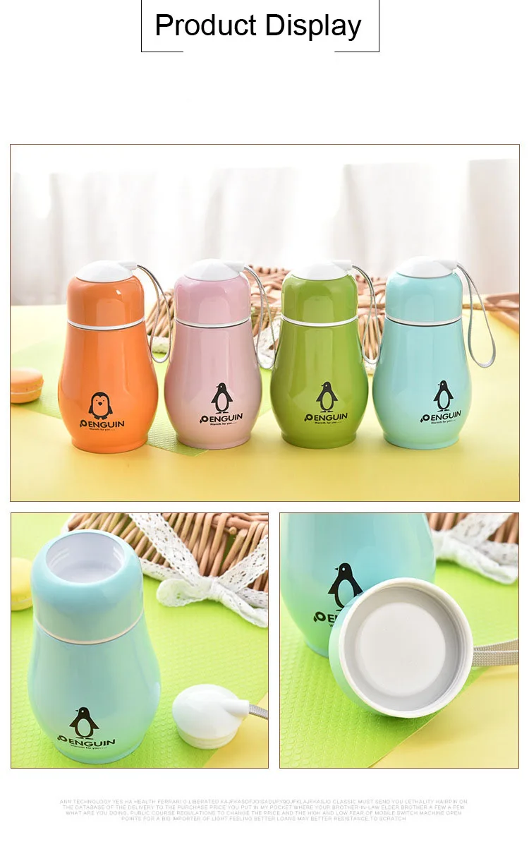 Eco-friendly Kid Baby Cups Cartoon Sports Stainless Steel Bottle