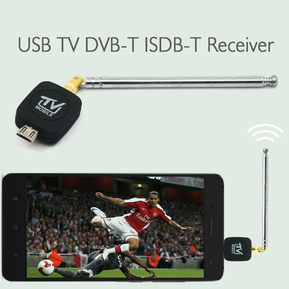 receptor de sintonizador de TV micro USB DVB-T para teléfono inteligente Android Tablet PC HDTV Anyutai Receptor de TV móvil digital DVB-T