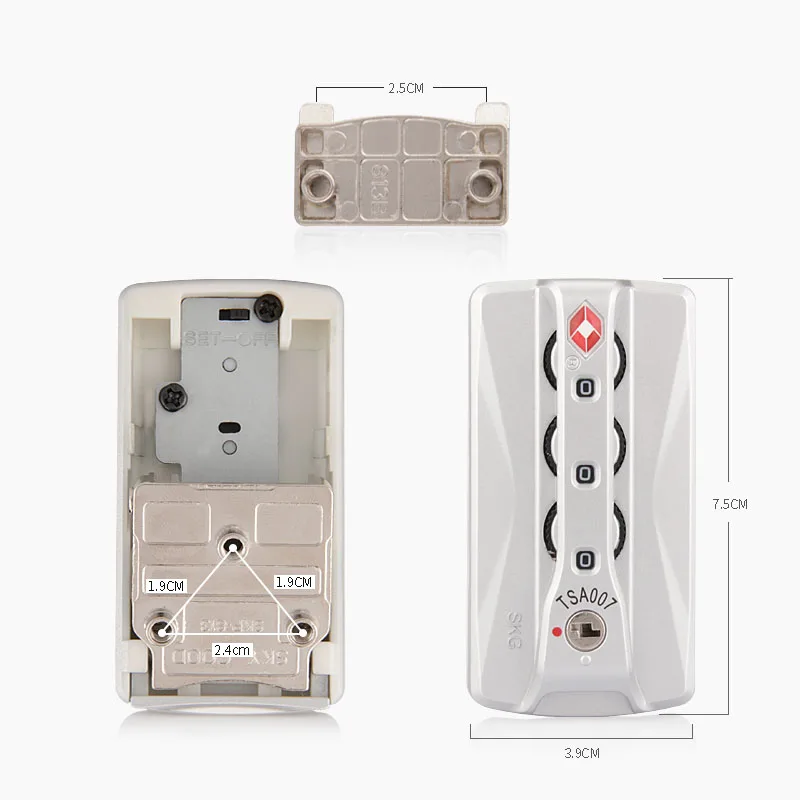 Pvc Luggage Lock Customs Lock For Travel Luggage Suitcase Code Padlock