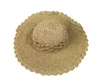 Summer woman fashion 100% natural grass shade beach hat hollow out wide brim hat women straw