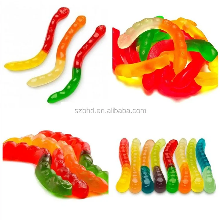 20 Cavity Food Grade Silicone Gummy Worms Mold 50 Cavity silicone bear mold.jpg