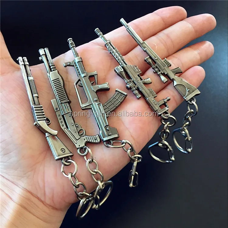 Exquisite Mini Gun Key Chain,Metal Military Fans Keyring,Army Gift