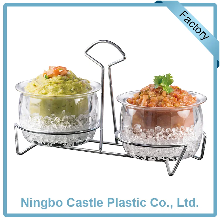 Wholesale Party For Chip And Dip Chillers Serving Set Salad Bowl On Ice