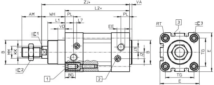 China Pneumatic Dnc Series Double Acting Air Cylinder - Buy Dnc Series ...