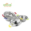 Double Colorful Handle Stainless Steel Colander Fruit Basket Milti-function Colander