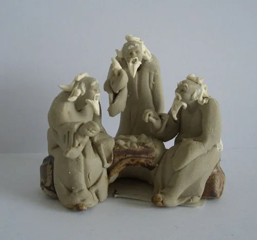 
High Fired Hand Made Clay Figurine 