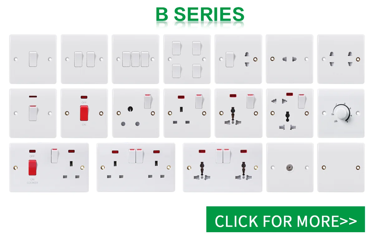 High Quality Professional Made Modular Bakelite Plate 1 Gang 2 Way Electrical Light Wall Switch