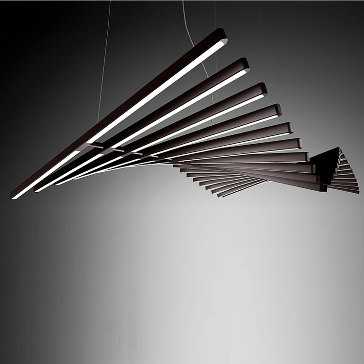 Modern Waiting Room Large Ceiling Light LED DIY Creative Suspension Stylish Linear Pendant light