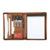 Multi-function leather Briefcase zipper close File Organizer hold documents for business
