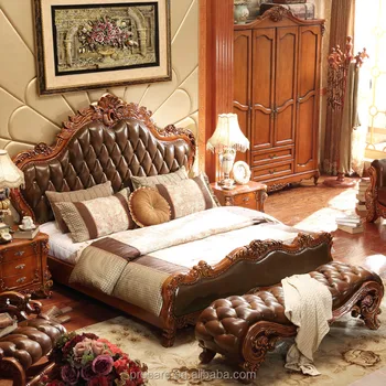 2017 Hot Ing Solid Wood Bedroom Set 1 8m Bed High Quality Antique Sleigh Hand Carved Beds Product