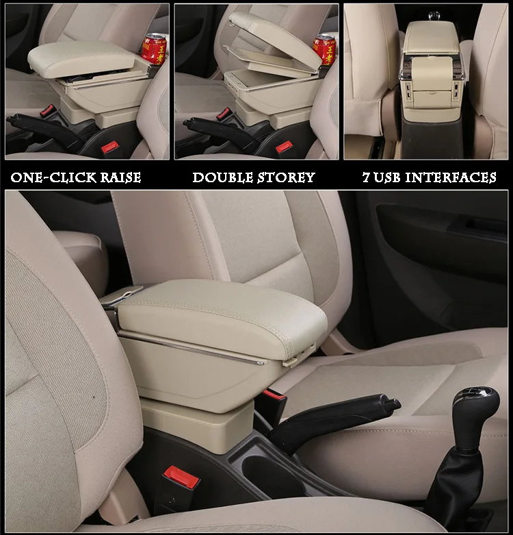 New Arrival!car Central Armrest Console Box With Usb Charging For All