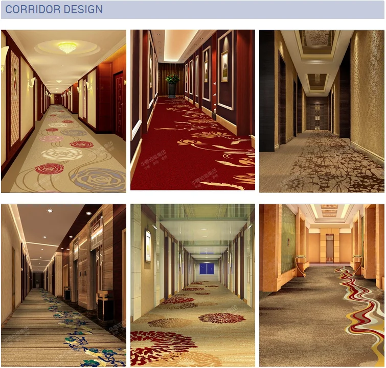 Newzealand Wool Axminster Carpet Modern Design Hotel Lobby Carpet