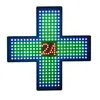 Europe Popular Green & Blue 19*19'' LED Advertising Business Pharmacy Cross Display for Pharmacy, Church & Hospital