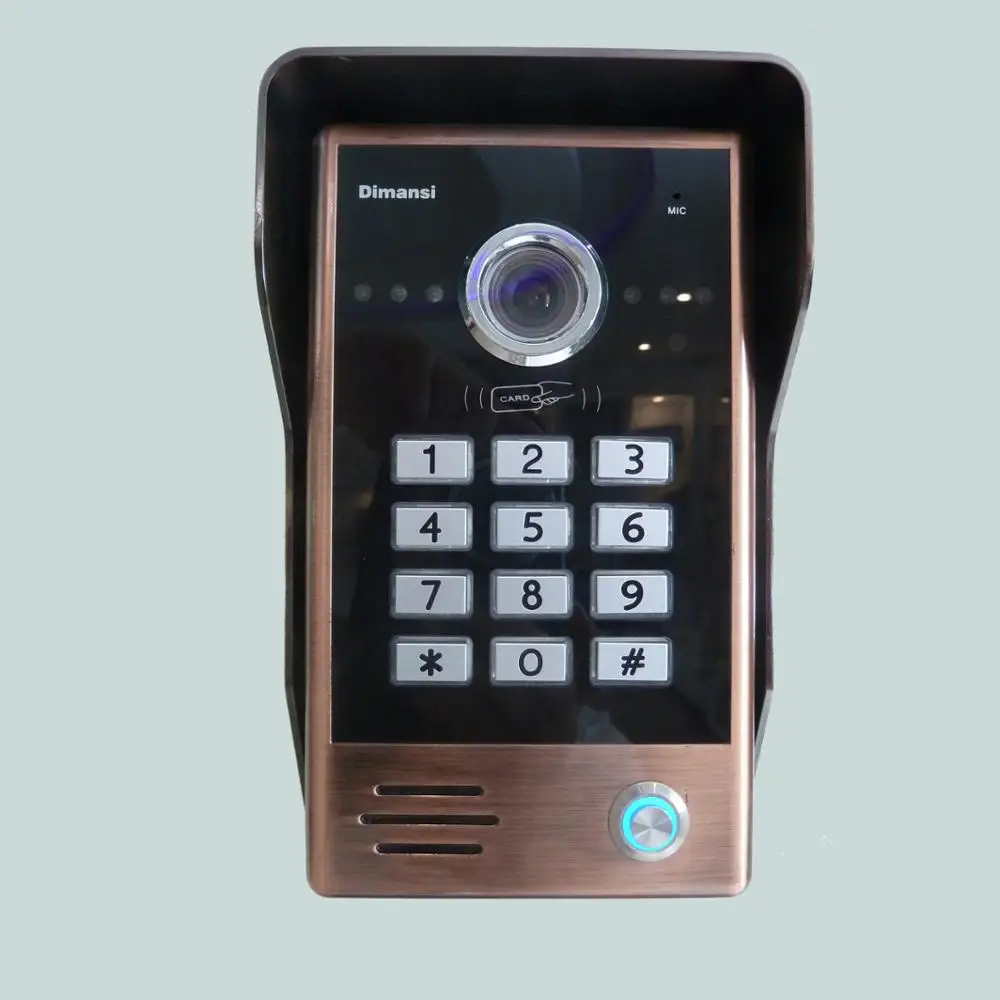 Ete Video Intercom Id Card Password Unlock Video Door Phone Of