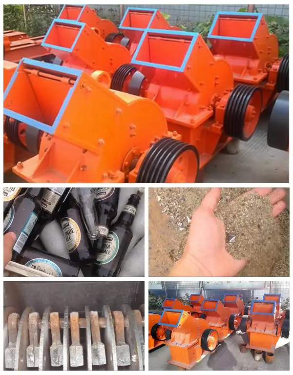 Jiangtai Factory Price Glass To Sand Crusher Used Beverage Bottle