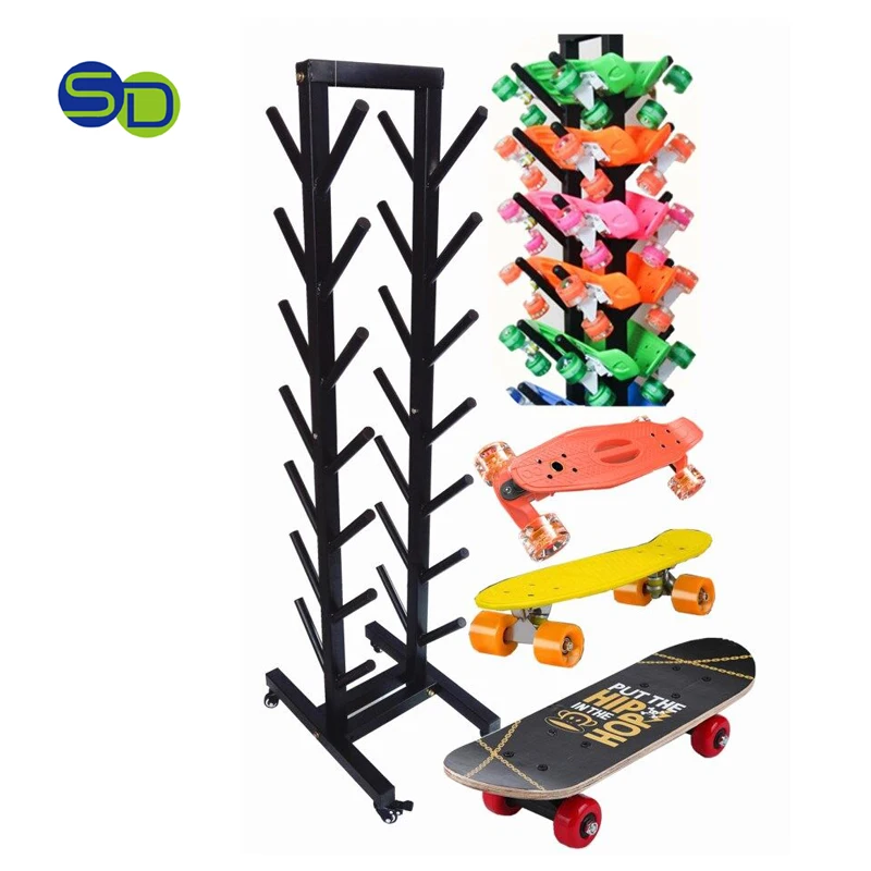 Movable Powder Coating Metal Electric Scooter Display Rack Easy