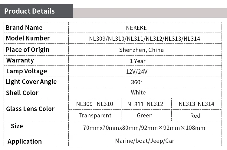 signal light headlight navigation light NEKEKE marine Yacht ship sailing