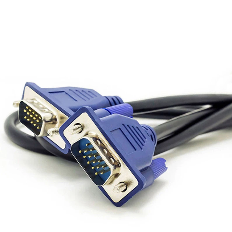 SVGA SUPER VGA Monitor 15PIN M//M Male To Male Cable CORD Adapter FOR PC TV HDTV