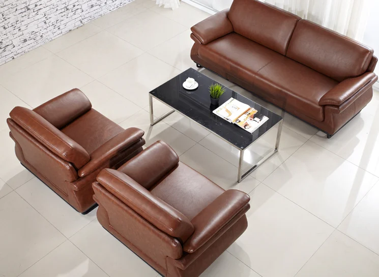2021 Custom Commercial Leather Office Sofas For Office Furniture Buy