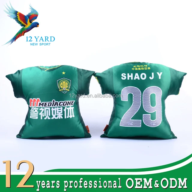 World cup brazil Custom t-shirt shaped printed Jersey heated pillow case