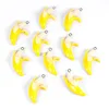 Yellow Enamel Alloy Banana Charms Pendant For Handmade Cute Earrings Necklace Fashion Jewelry Findings