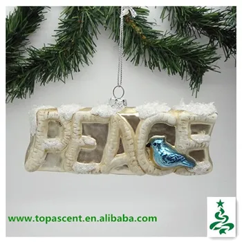 new outdoor christmas rree ornament in hand blown glass blue bird on peacequot - Peace Outdoor Christmas Decorations new outdoor christmas rree ornament in hand blown glass blue bird on peacequot - Peace Outdoor Christmas Decorations